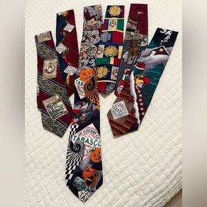 Tabasco Vintage Ties, 90’s Collection of 7 Ties